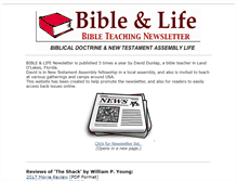 Tablet Screenshot of bibleandlife.org